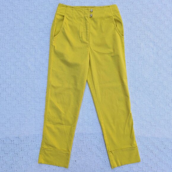 Maeve By Anthropologie Pants Women's Size 10 Cuffed Yellow - Picture 1 of 7